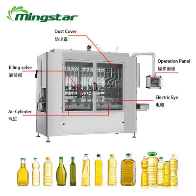 Oil Bottling Line Olive Palm Vegetable Edible Cooking Sunflower Oil Filling Machine