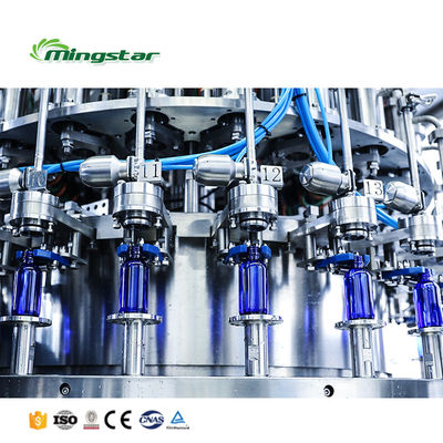Mingstar GCGF14-12-4 2000BPH 3 in 1 Automatic 330ml Small Scale Glass Bottle Making Machine Liquid Filling Machine