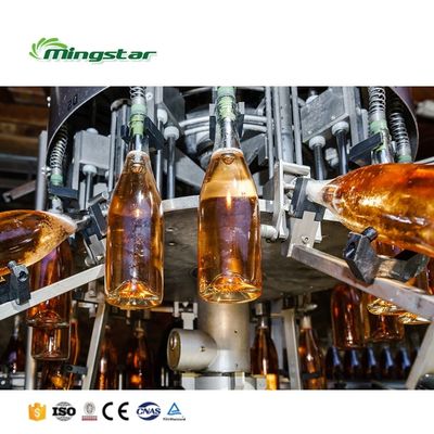 Mingstar Full Automatic1000BPH Beer Glass Bottle Filling Machine Drinking Liquid Equipment Beer Filling Machine